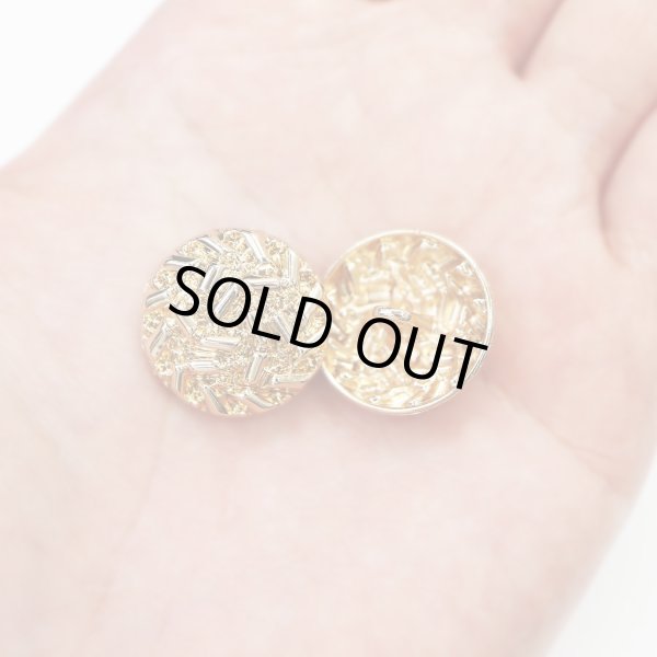 画像5: メタルボタン つぶつぶ【ゴールド 鏡面仕上げ】足つき 金 ボタン ビジューボタン 飾りボタン 縫製ボタン 6個入り【20mm】ボタンマート B-287 (5)