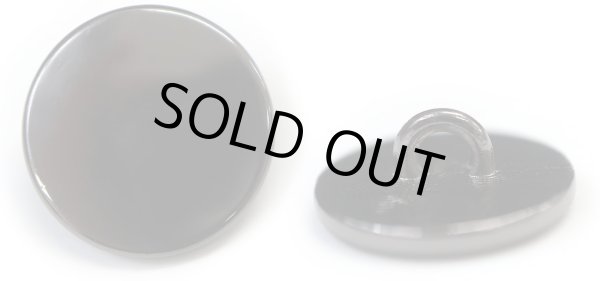 画像1: メタルボタン フラット 【ブラック 鏡面仕上げ】 黒 ビジュー 飾り 縫製 袖口 15個入り 【15mm】 ボタンマート B-297 (1)