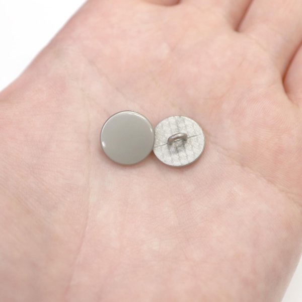 画像6: メタルボタン フラット 【シルバー ツヤなし】 銀 ビジュー 飾り 縫製 袖口 15個入り 【12.5mm】 ボタンマート B-302 (6)
