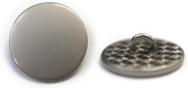 画像1: メタルボタン フラット 【シルバー ツヤなし】 銀 ビジュー 飾り 縫製 袖口 10個入り 【18mm】 ボタンマート B-304 (1)