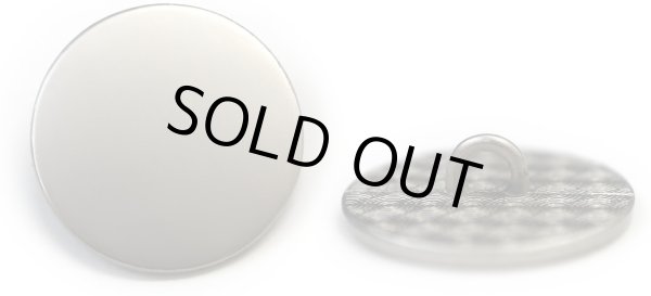 画像1: メタルボタン フラット 【シルバー ツヤなし】 銀 ビジュー 飾り 縫製 袖口 10個入り 【20mm】 ボタンマート B-305 (1)