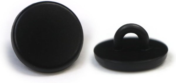 画像1: メタルボタン フラット 【ブラック ツヤなし】 黒 ビジュー 飾り 縫製 袖口 20個入り 【10mm】 ボタンマート B-306 (1)