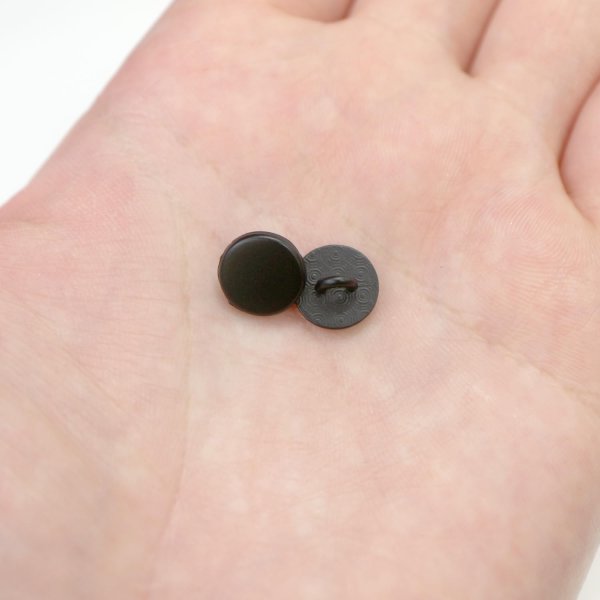 画像6: メタルボタン フラット 【ブラック ツヤなし】 黒 ビジュー 飾り 縫製 袖口 20個入り 【10mm】 ボタンマート B-306 (6)
