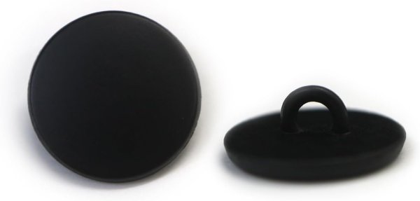 画像1: メタルボタン フラット 【ブラック ツヤなし】 黒 ビジュー 飾り 縫製 袖口 15個入り 【15mm】 ボタンマート B-309 (1)