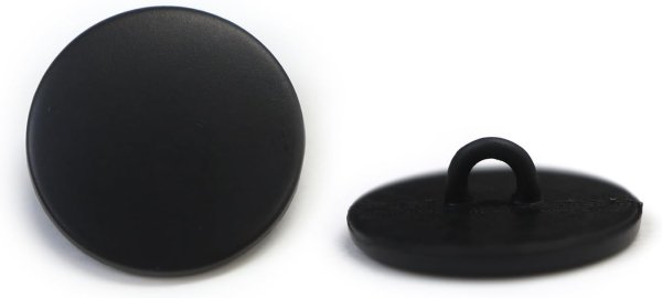 画像1: メタルボタン フラット 【ブラック ツヤなし】 黒 ビジュー 飾り 縫製 袖口 10個入り 【18mm】 ボタンマート B-310 (1)