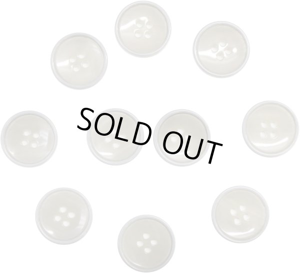 画像1: 四つ穴ボタン 【グレー】 ツヤあり 半透明 パステルカラー ボタン シャツボタン 10個入り 【20mm】 ボタンマート B-357 (1)