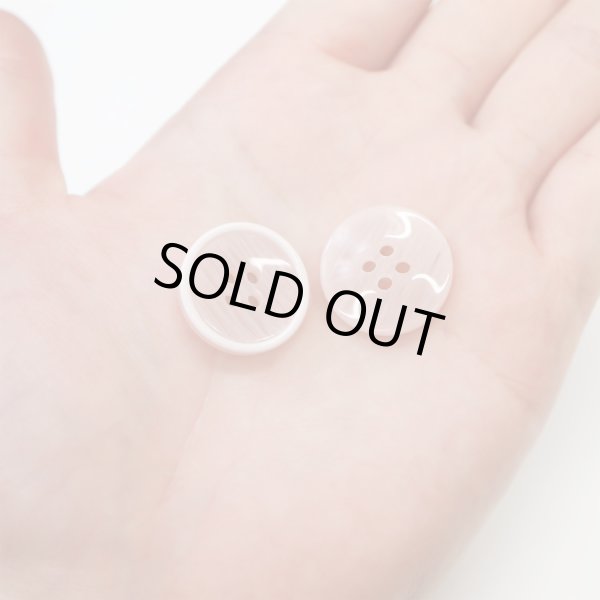 画像6: 四つ穴ボタン 【ピンク】 ツヤあり 半透明 パステルカラー ボタン シャツボタン 10個入り 【20mm】 ボタンマート B-360 (6)