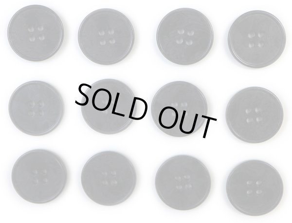 画像1: マーブルボタン 四つ穴 【ブラック&ダークグレー】 黒 ツヤなし 大理石調 ボタン スーツボタン ジャケットボタン 12個入り 【21mm】 ボタンマート B-384 (1)