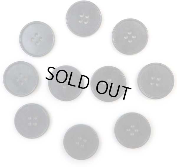 画像1: マーブルボタン 四つ穴 【ブラック&ダークグレー】 黒 ツヤなし 大理石調 ボタン スーツボタン ジャケットボタン 10個入り 【25mm】 ボタンマート B-385 (1)