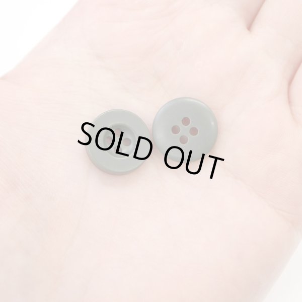 画像6: ミリタリーボタン 【グリーン】 四つ穴ボタン 緑 ボタン 20個入り 【15mm】 ボタンマート B-400 (6)