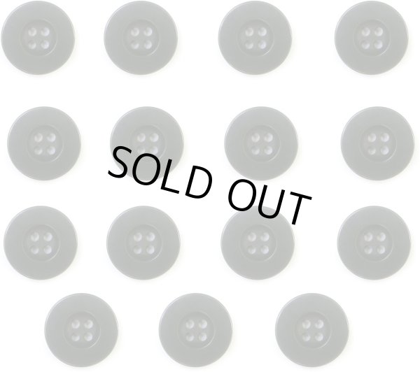 画像1: ミリタリーボタン 【グリーン】 四つ穴ボタン 緑 ボタン 15個入り 【18mm】 ボタンマート B-401 (1)