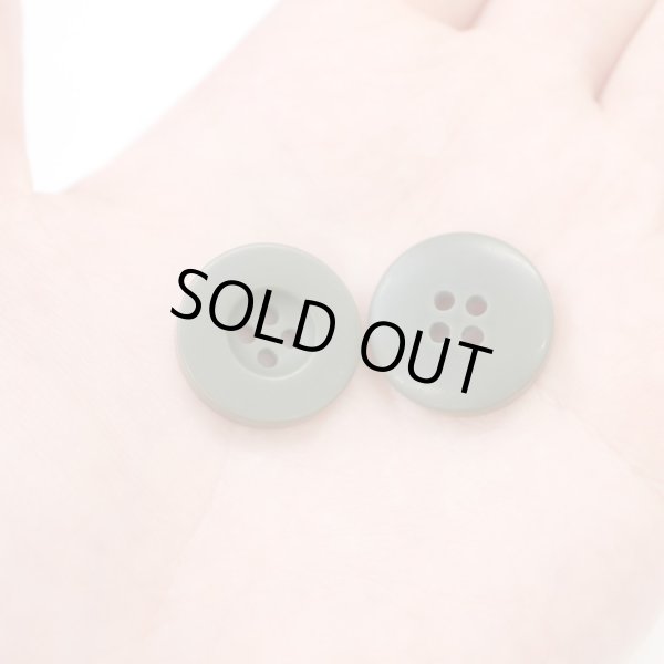 画像6: ミリタリーボタン 【グリーン】 四つ穴ボタン 緑 ボタン 12個入り 【20mm】 ボタンマート B-402 (6)