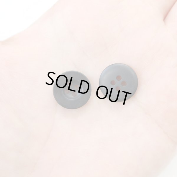 画像6: ミリタリーボタン 【ブラック】 四つ穴ボタン 黒 ボタン 20個入り 【15mm】 ボタンマート B-406 (6)