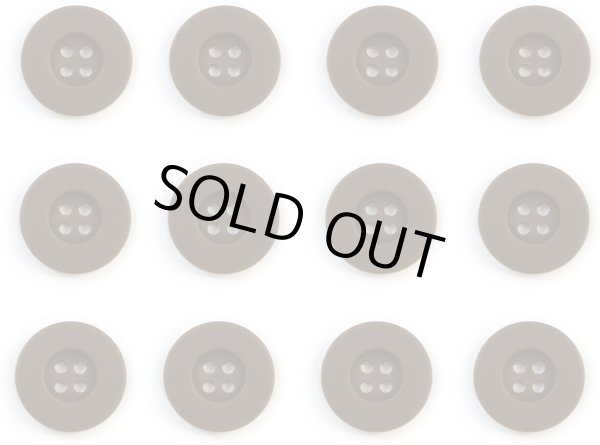 画像1: ミリタリーボタン 【ブラウン】 四つ穴ボタン 茶色 ボタン 12個入り 【20mm】 ボタンマート B-414 (1)