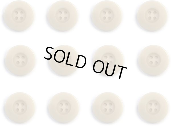 画像1: ミリタリーボタン 【ライトベージュ】 四つ穴ボタン ボタン 12個入り 【20mm】 ボタンマート B-420 (1)