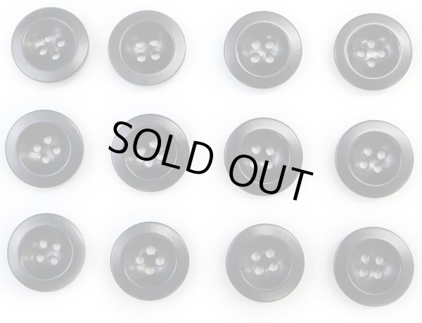 画像1: ナットボタン【ブラック】四つ穴ボタン 黒 ベーシック カラーボタン シンプル ボタン 手芸 12個入り【18mm】ボタンマート B-442 (1)