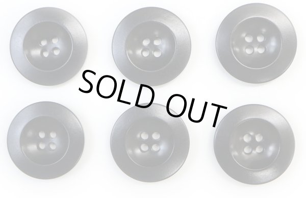 画像1: ナットボタン【ブラック】四つ穴ボタン 黒 ベーシック カラーボタン シンプル ボタン 手芸 6個入り【25mm】ボタンマート B-445 (1)