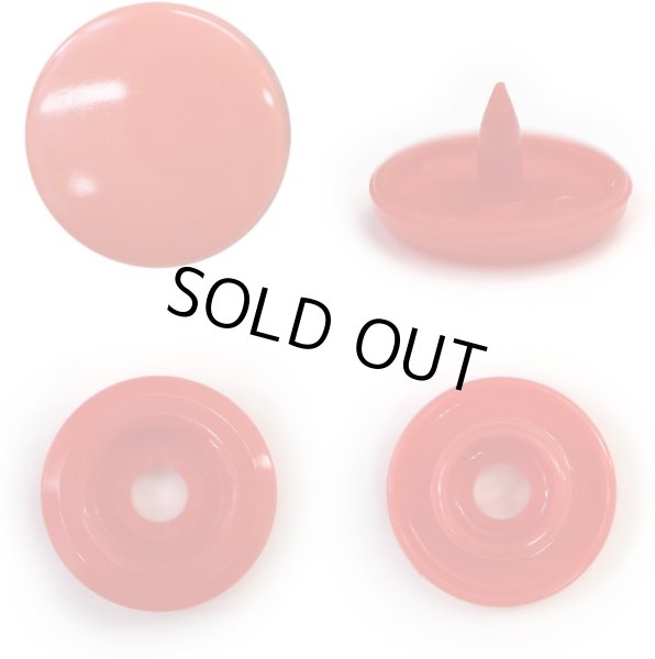 画像1: スナップボタン プラスチック製 12.4mm T5 【レッド】 赤 20組入り ボタンマート B-455 (1)