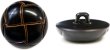 画像1: 革調ボタン レザー調 【ブラック】 スーツ コート ジャケット ブレザー フロント 袖口 6個入り 【28mm】 ボタンマート B-476 (1)