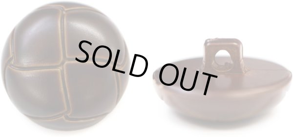 画像1: 革調ボタン レザー調 【ブラウン】 スーツ コート ジャケット ブレザー フロント 袖口 8個入り 【23mm】 ボタンマート B-477 (1)