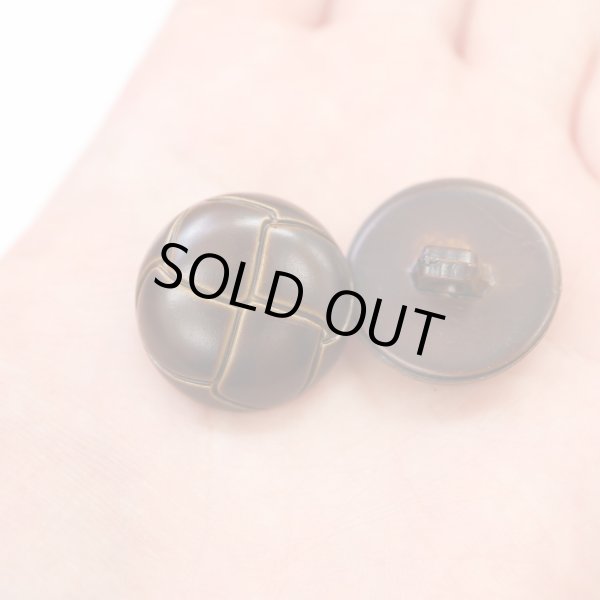 画像6: 革調ボタン レザー調 【ブラウン】 スーツ コート ジャケット ブレザー フロント 袖口 8個入り 【23mm】 ボタンマート B-477 (6)