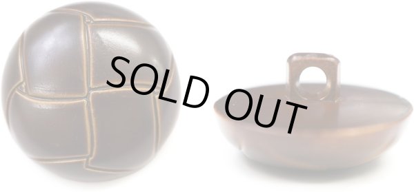 画像1: 革調ボタン レザー調 【ブラウン】 スーツ コート ジャケット ブレザー フロント 袖口 8個入り 【25mm】 ボタンマート B-478 (1)