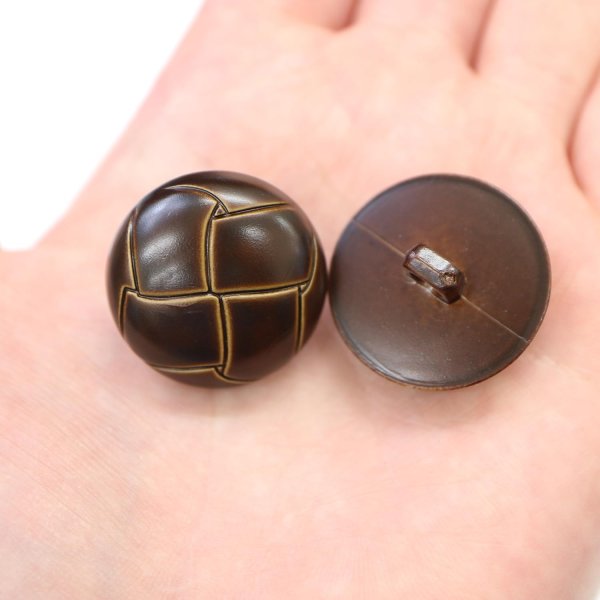 画像6: 革調ボタン レザー調 【ブラウン】 スーツ コート ジャケット ブレザー フロント 袖口 8個入り 【25mm】 ボタンマート B-478 (6)