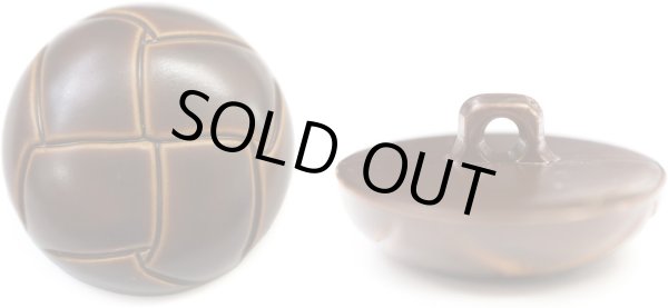 画像1: 革調ボタン レザー調 【ブラウン】 スーツ コート ジャケット ブレザー フロント 袖口 6個入り 【28mm】 ボタンマート B-479 (1)