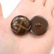 画像6: 革調ボタン レザー調 【ブラウン】 スーツ コート ジャケット ブレザー フロント 袖口 6個入り 【28mm】 ボタンマート B-479 (6)