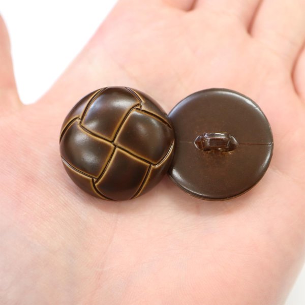 画像6: 革調ボタン レザー調 【ブラウン】 スーツ コート ジャケット ブレザー フロント 袖口 6個入り 【28mm】 ボタンマート B-479 (6)