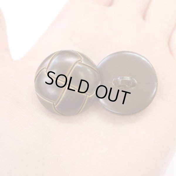 画像6: 革調ボタン レザー調 【ブラウン】 スーツ コート ジャケット ブレザー フロント 袖口 6個入り 【28mm】 ボタンマート B-479 (6)