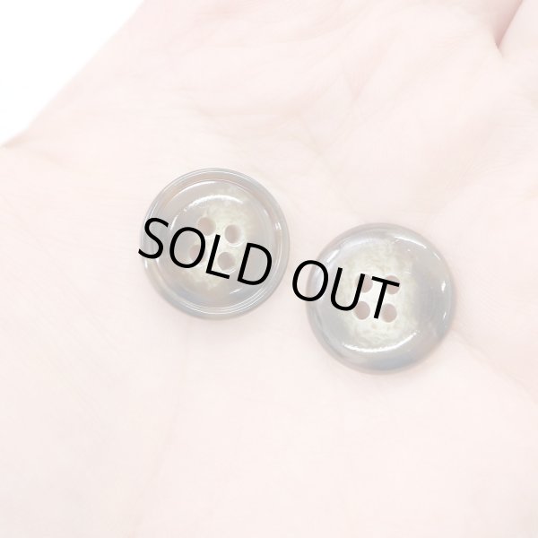 画像6: 水牛調ボタン【ダークブラウン&ホワイト】スーツ コート ジャケット ブレザー 四つ穴 フロント 袖口 10個入り【18mm】ボタンマート B-496 (6)