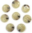 画像1: 水牛調ボタン【ベージュ&ブラウン】スーツ コート ジャケット ブレザー 四つ穴 フロント 袖口 8個入り【23mm】ボタンマート B-505 (1)
