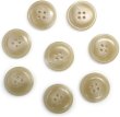 画像1: 水牛調ボタン【ベージュ】スーツ コート ジャケット ブレザー 四つ穴 フロント 袖口 8個入り【23mm】ボタンマート B-507 (1)