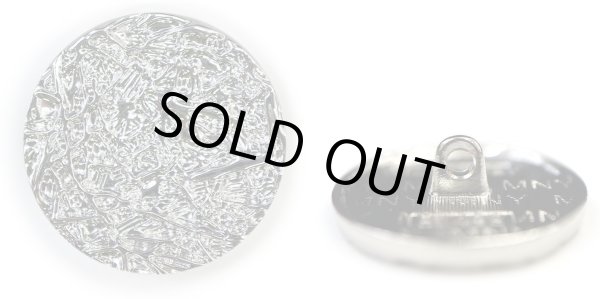 画像1: メタルボタン フラット 足つき 幾何学模様 【シルバー】 銀 ボタン スーツボタン ジャケットボタン 10個入り 【22.5mm】 ボタンマート B-524 (1)