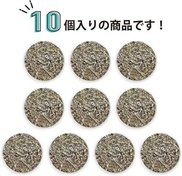 画像4: メタルボタン フラット 足つき 幾何学模様 【ゴールド】 金 ボタン スーツボタン ジャケットボタン 10個入り 【22.5mm】 ボタンマート B-529 (4)