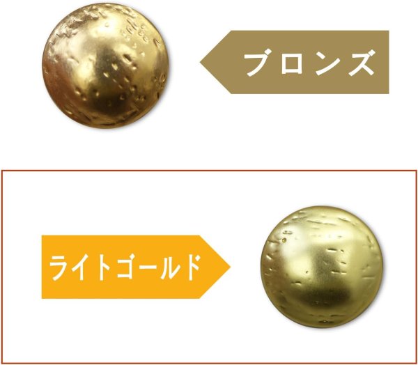 画像3: メタルボタン ヴィンテージ風【ライトゴールド】足つき 金 ボタン ビジューボタン 飾りボタン 縫製ボタン 6個入り【17.5mm】ボタンマート B-531 (3)