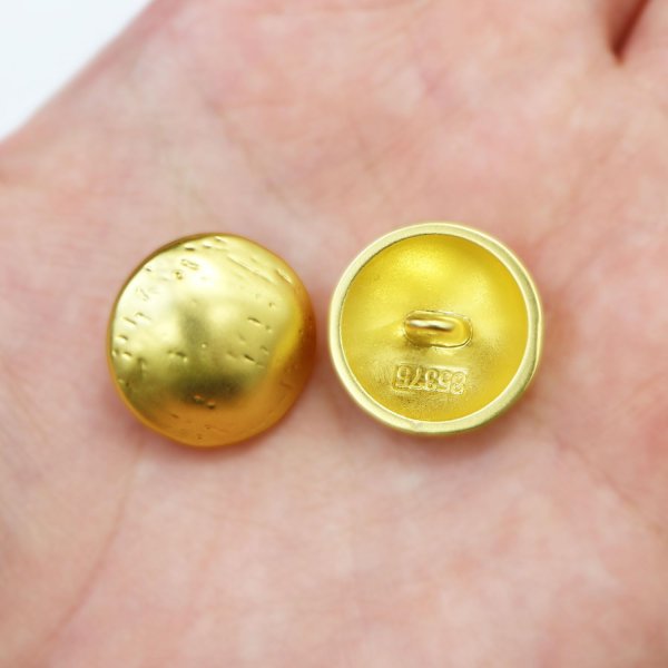 画像5: メタルボタン ヴィンテージ風【ライトゴールド】足つき 金 ボタン ビジューボタン 飾りボタン 縫製ボタン 6個入り【17.5mm】ボタンマート B-531 (5)