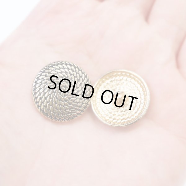 画像5: メタルボタン うずまき【ゴールド&ブラック】つぶつぶ 足つき 金 黒 ボタン ビジューボタン 飾りボタン 縫製ボタン 6個入り【20mm】ボタンマート B-534 (5)