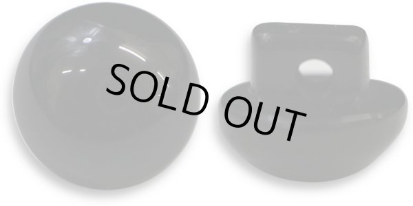 画像1: 黒ボタン 足つき【ブラック ツヤあり】キノコ型 シャツ カラーボタン シンプル ボタン 目玉ボタン 手芸 20個入り【10mm】ボタンマート B-552 (1)