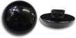 画像1: 黒ボタン 足つき【ブラック ツヤあり】キノコ型 シャツ カラーボタン シンプル ボタン 目玉ボタン 手芸 6個入り【28mm】ボタンマート B-559 (1)