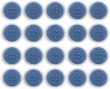 画像1: 四つ穴ボタン 【ブルー】 青 ツヤあり カラー ボタン シャツボタン 20個入り 【11.5mm】 ボタンマート B-593 (1)