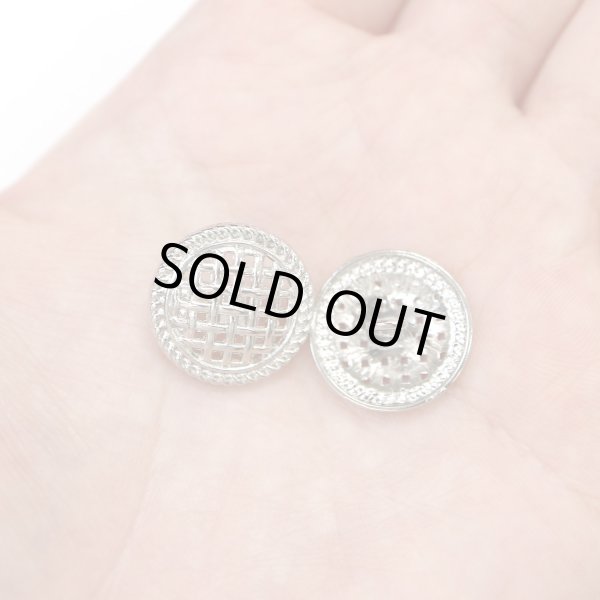 画像6: メタルボタン 足つき 網目 【シルバー】 銀 ボタン 波型 フチ 金属 飾りボタン 10個入り 【18mm】 ボタンマート B-601 (6)