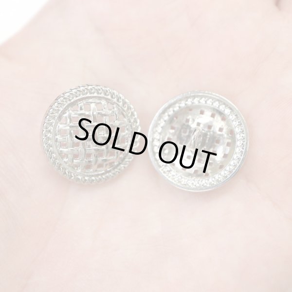 画像6: メタルボタン 足つき 網目 【シルバー】 銀 ボタン 波型 フチ 金属 飾りボタン 8個入り 【20mm】 ボタンマート B-602 (6)