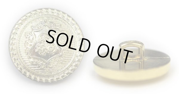 画像1: ブレザーボタン 軽量 【ゴールド】 金 足つき ボタン 樹脂ボタン スーツボタン ジャケット 8個入り 【21mm】 ボタンマート B-608 (1)