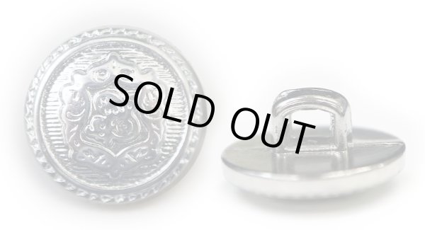 画像1: ブレザーボタン 軽量 【シルバー】 銀 足つき ボタン 樹脂ボタン スーツボタン ジャケット 15個入り 【12.5mm】 ボタンマート B-610 (1)