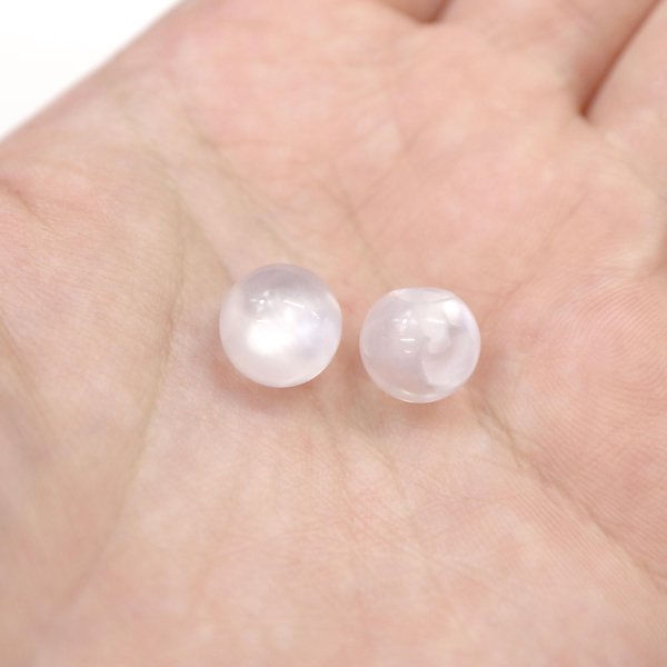 画像6: 半透明 パールボタン ホワイト 白 ツヤあり 円 手芸 シャツボタン 20個入り【10mm】 ボタンマート B-621 (6)