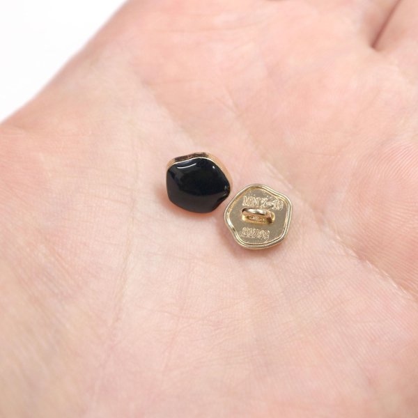 画像6: 飾りボタン 足つき ボタン 【ブラック】 ツヤあり 手芸 かわいい おしゃれ 洋服用ボタン 15個入り 【10mm】 ボタンマート B-623 (6)