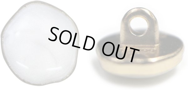 画像1: 飾りボタン 足つき ボタン 【ホワイト】 ツヤあり マーブル模様 手芸 かわいい おしゃれ 洋服用ボタン 10個入り 【11mm】 ボタンマート B-626 (1)