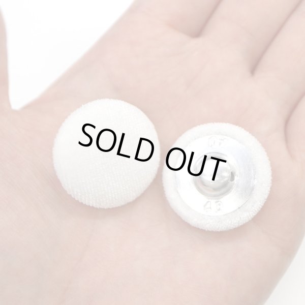 画像6: ベロアボタン 【ホワイト】 白 くるみボタン ボタン 飾りボタン つつみボタン 6個入り 【25mm】 ボタンマート B-644 (6)